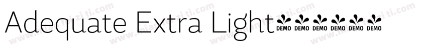 Adequate Extra Light字体转换